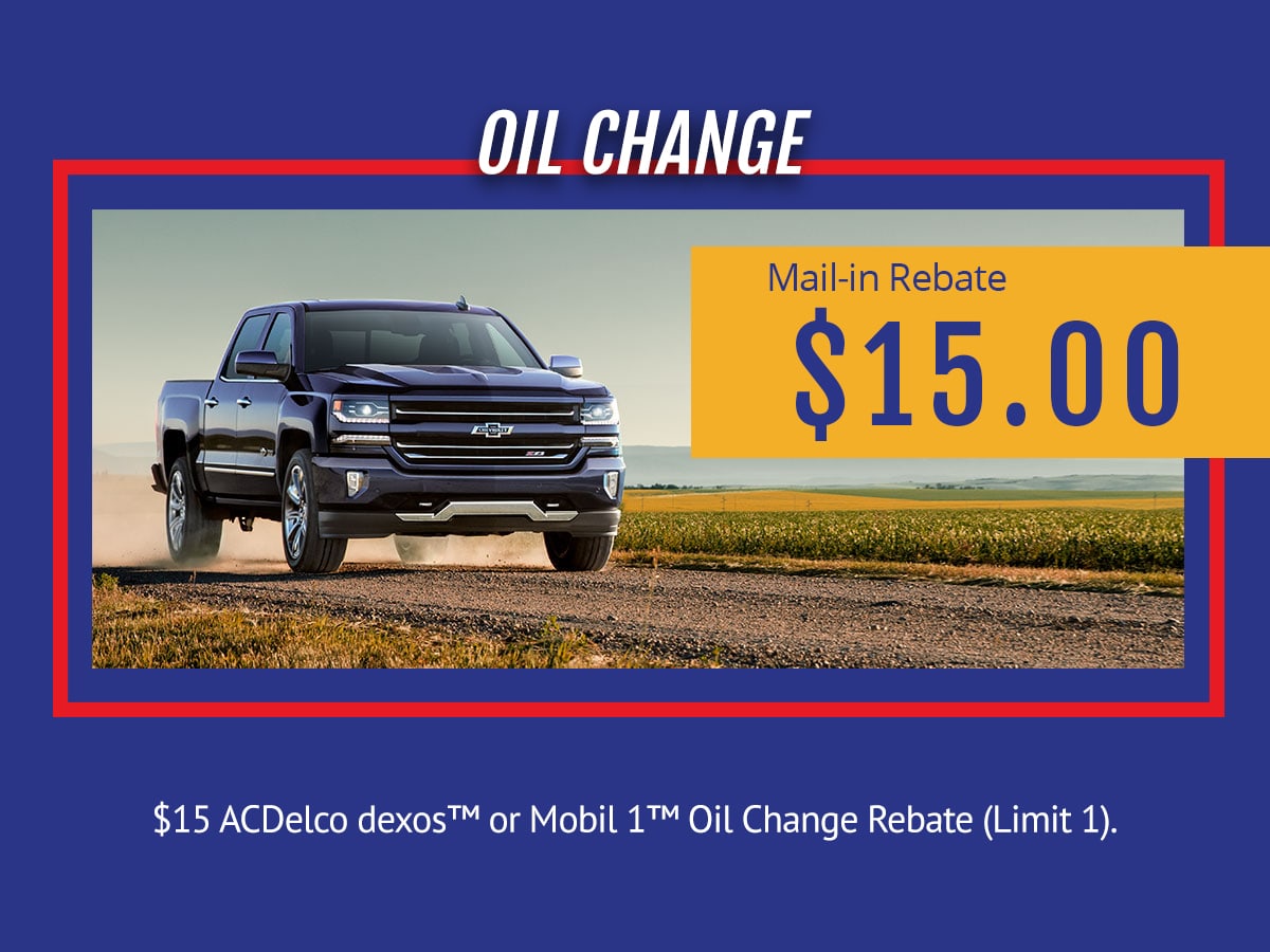 Chevrolet Oil Change Mail In Rebate