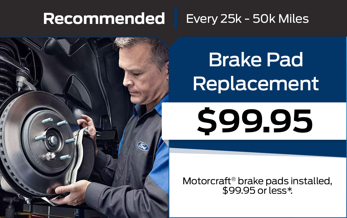 Ford Brake Pad Replacement Service Special Coupon