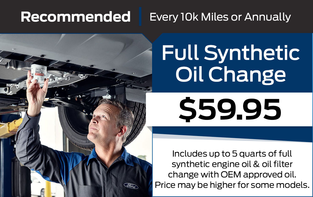 Ford Full Synthetic Oil Change Service Special Coupon