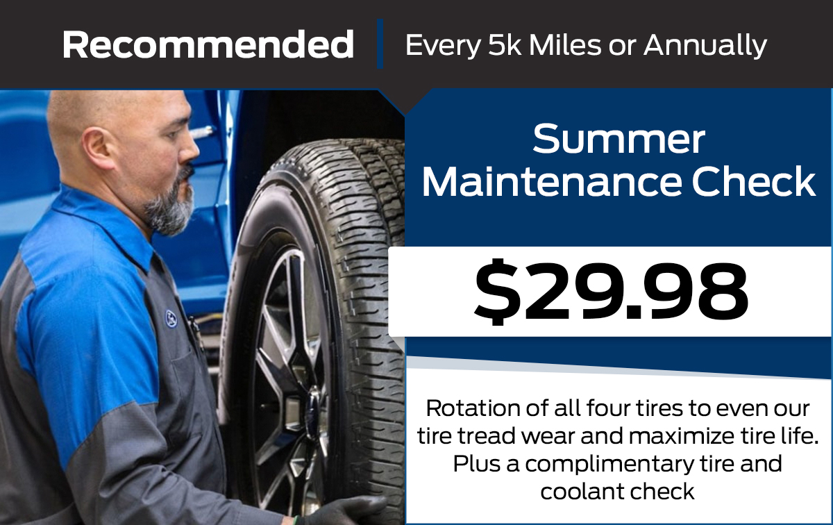Ford Summer Maintenance Check Service Special Coupon