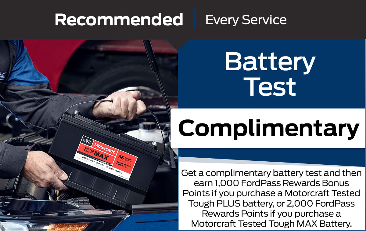 Ford Battery Test Service Special Coupon