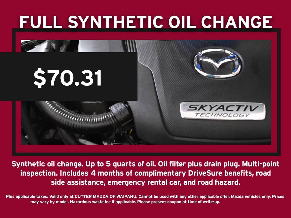 Auto Service Specials Cutter Mazda of Waipahu near Pearl City