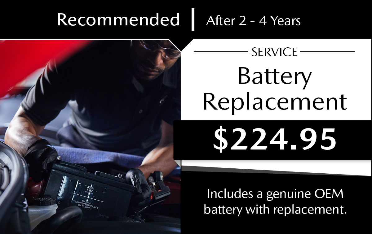 Mazda Battery Replacement Service Service Special Coupon