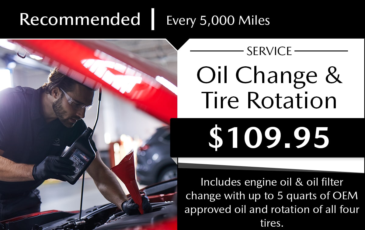Mazda Oil Change & Tire Rotation Service Special Coupon