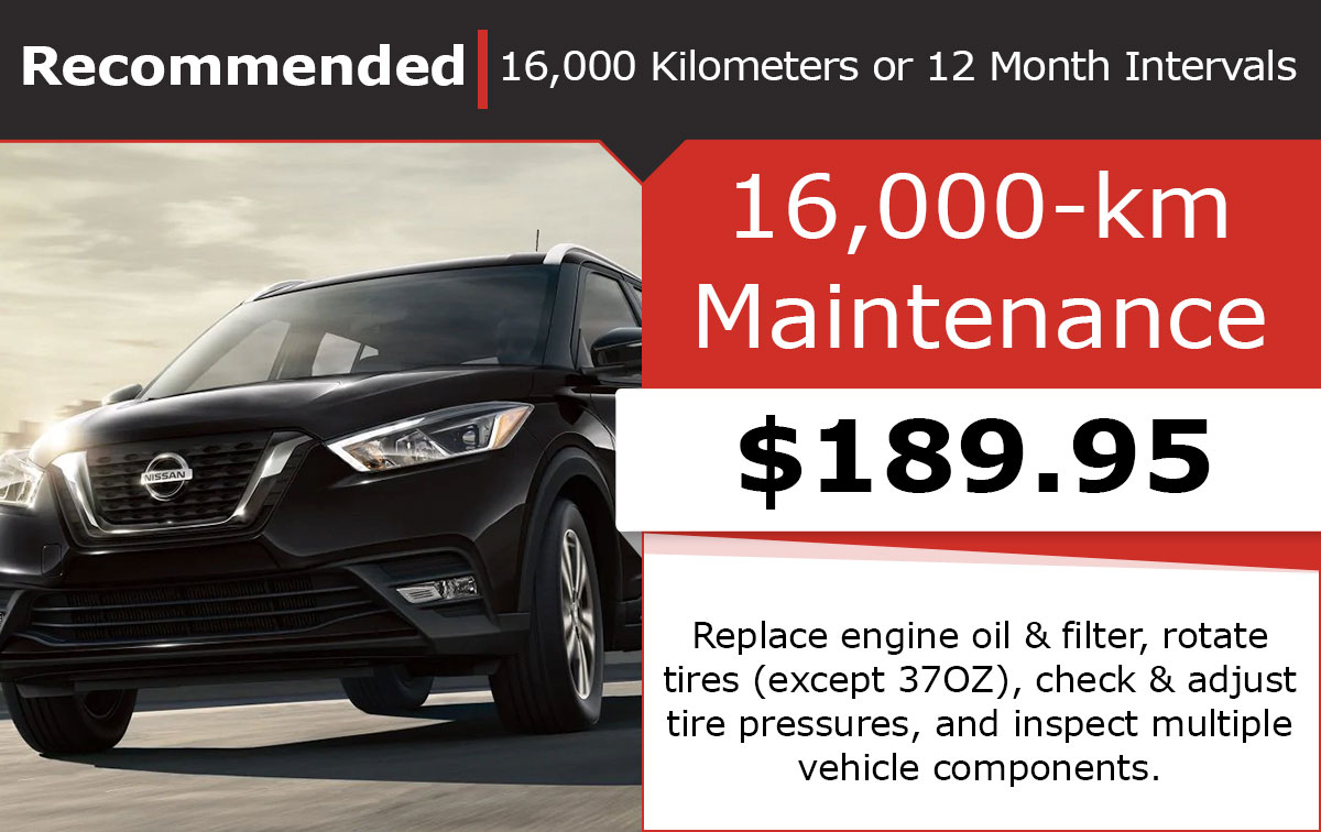 Nissan 16,000-Kilometer Maintenance Special Coupon