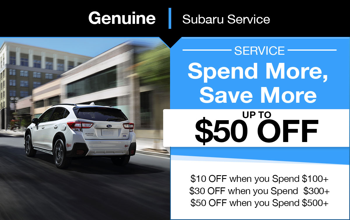 Subaru Spend More, Save More Service Special Coupon