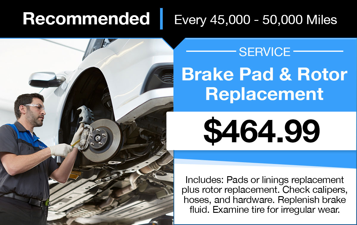 Subaru Brake Pad & Rotor Replacement Service Special Coupon