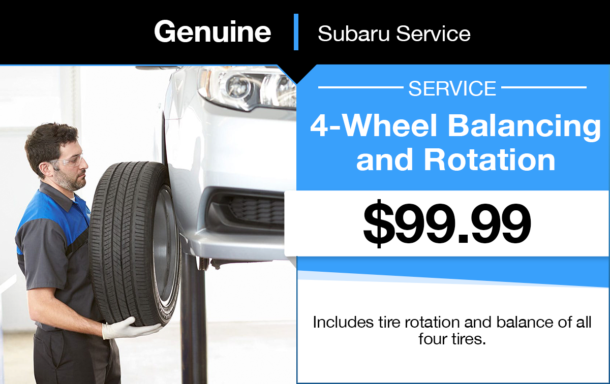 Subaru 4-Wheel Balancing and Rotation Special Coupon