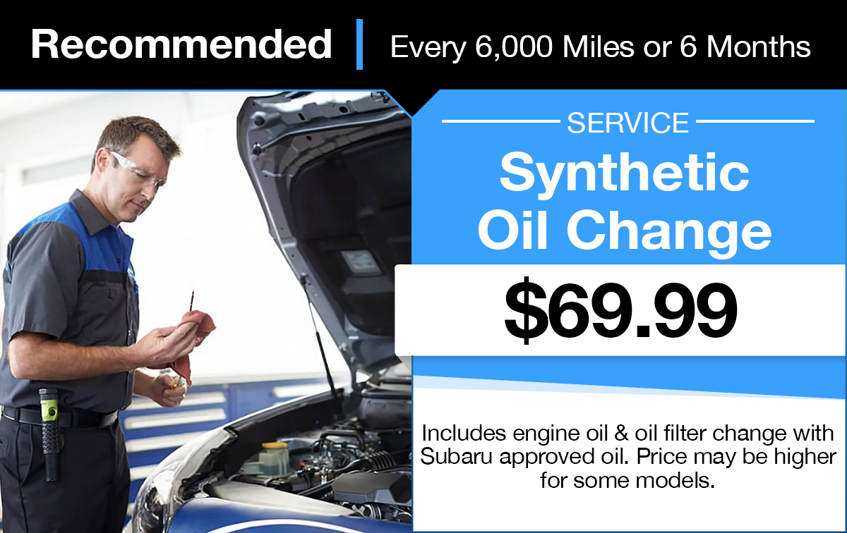 Subaru Full Synthetic Oil Change Service Special Coupon