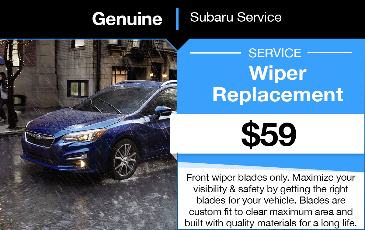 Subaru Windshield Wiper Replacement Service Special Coupon