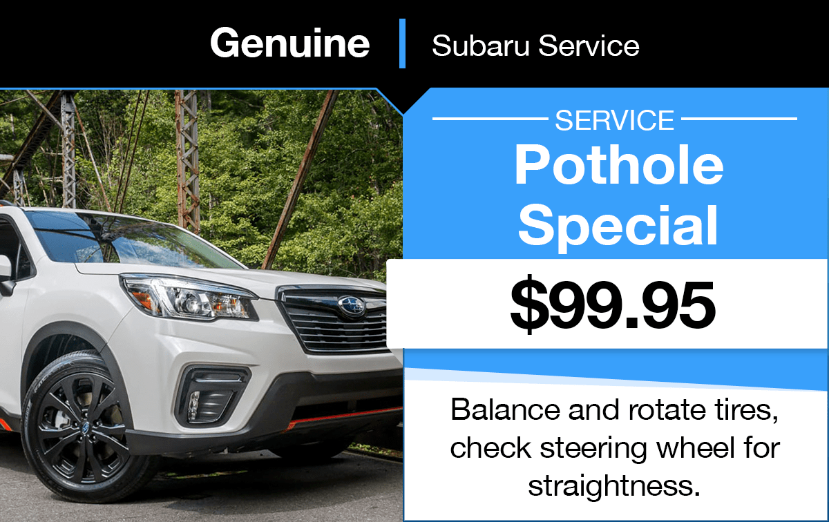 Subaru Pothole Special Service Coupon