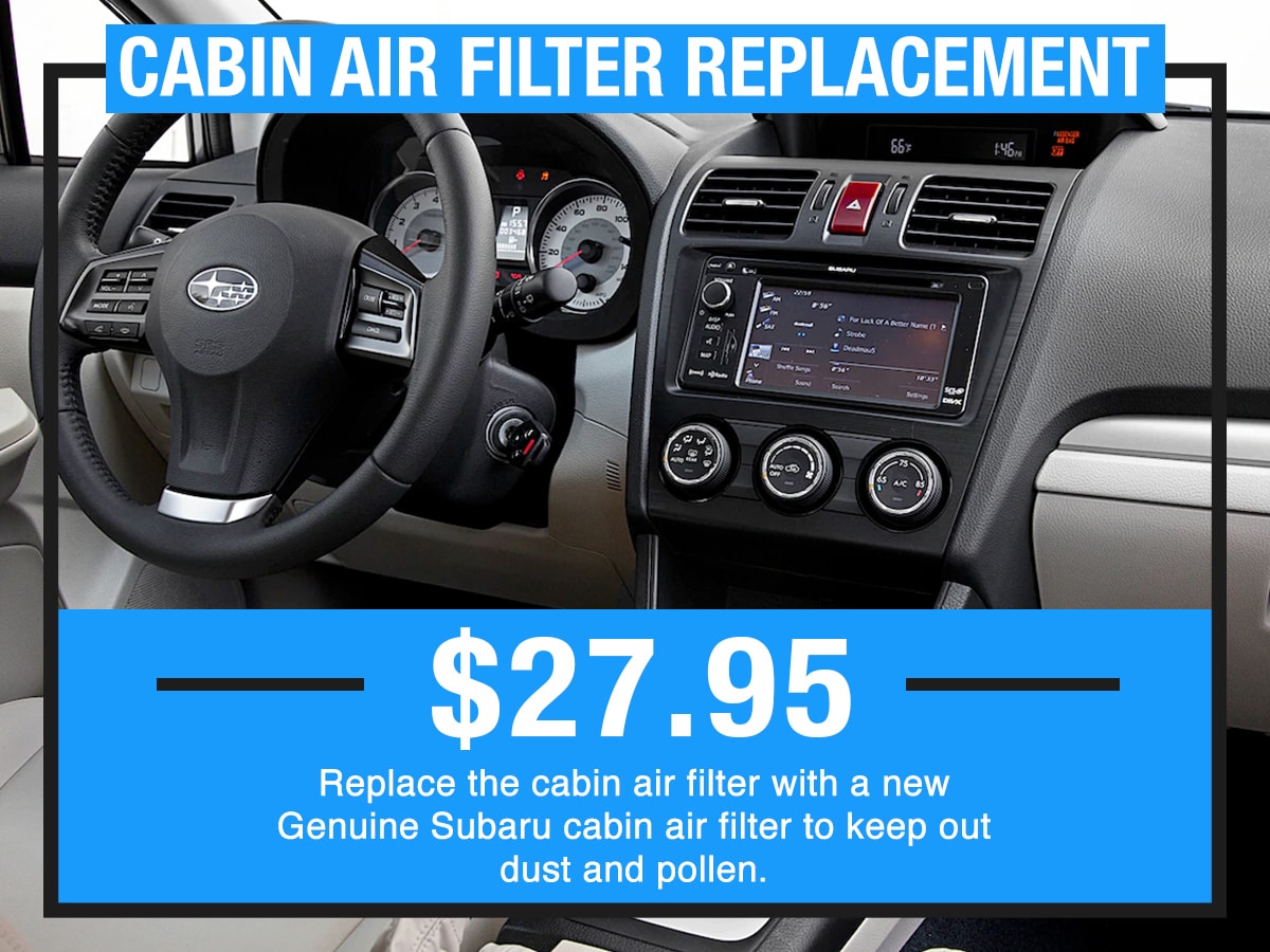 Cabin Air Filter Replacement Service Special Coupon