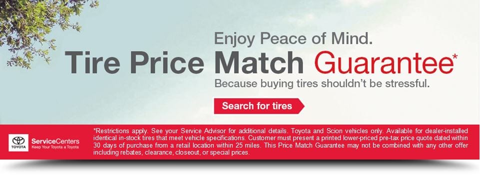 Toyota Tire Price Match