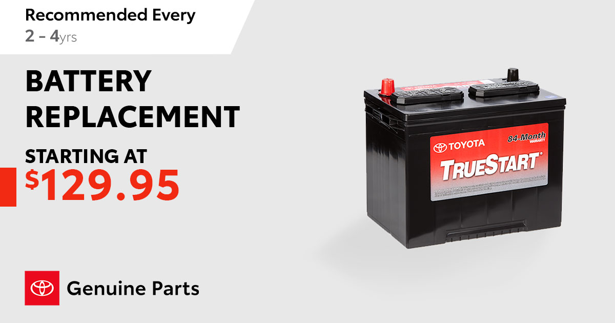 Toyota Battery Replacement Service Special Coupon
