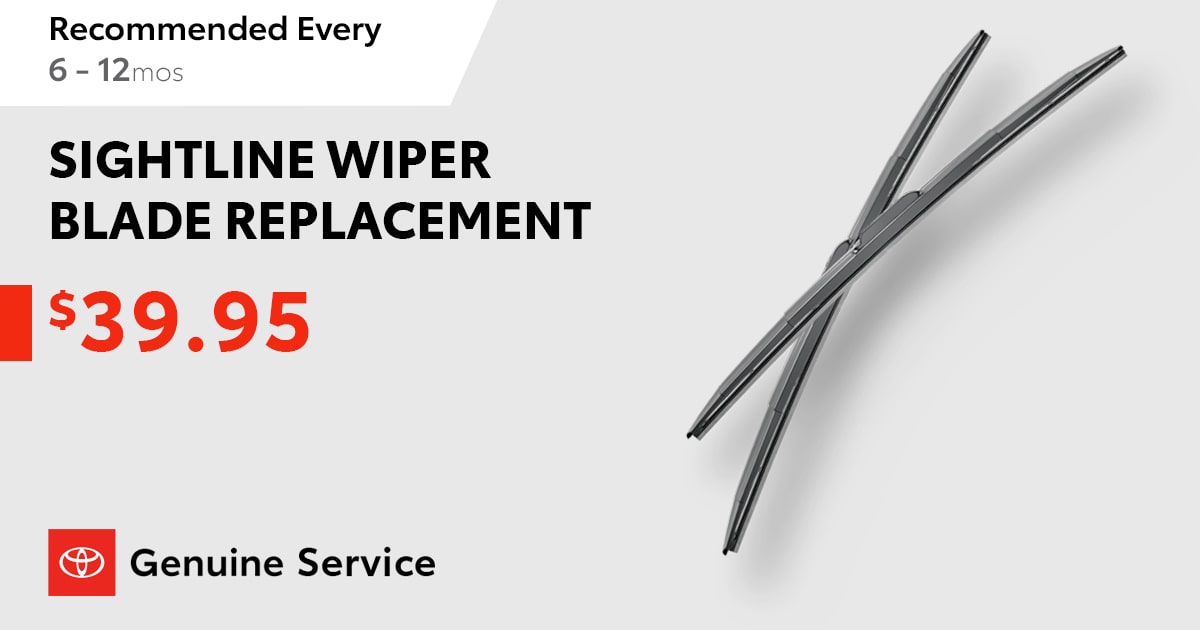 Toyota SightLine Wiper Blade Service Special Coupon