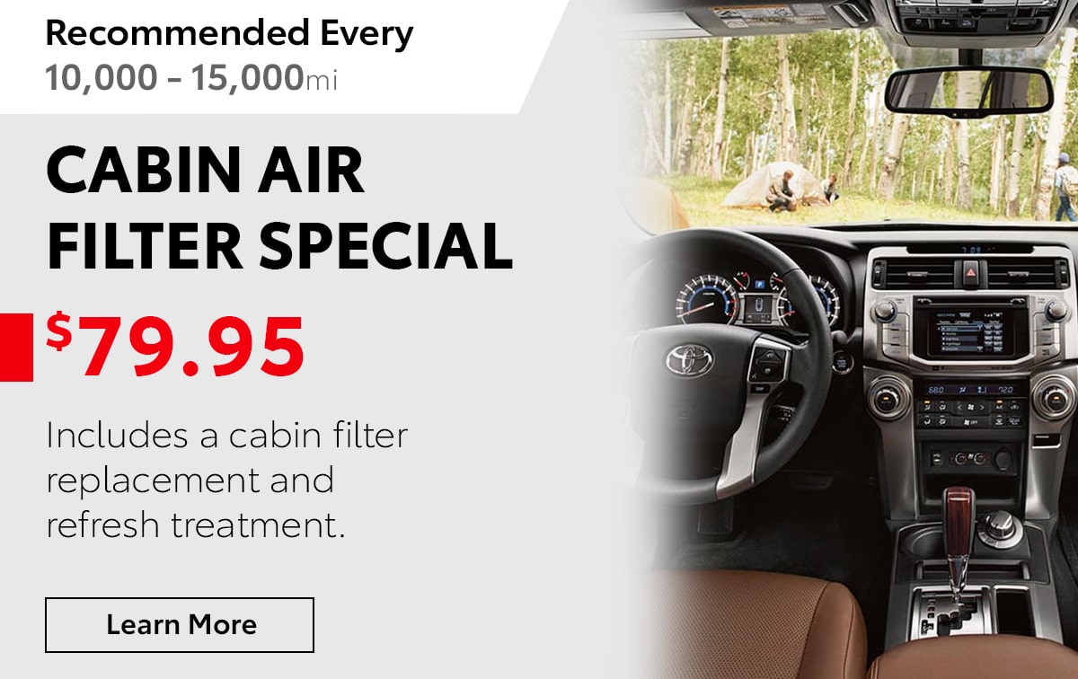 Toyota Cabin Air Filter Service Special Coupon