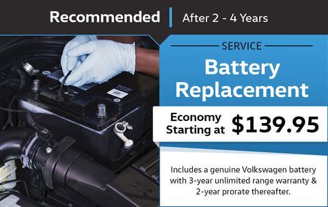 Volkswagen Battery Replacement Special Coupon