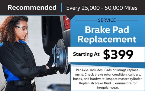 Volkswagen Brake Pad Replacement Special