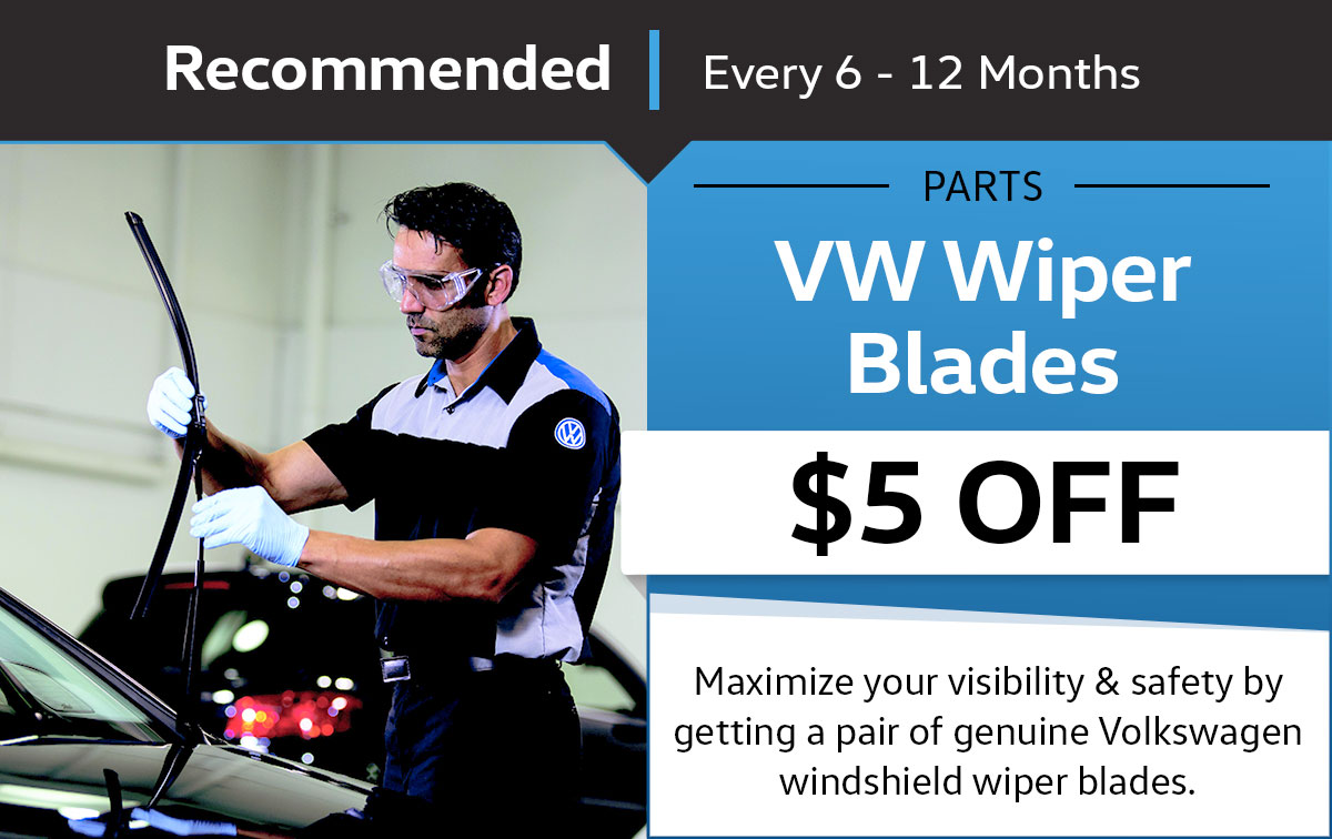 VW Wiper Blade Replacement Service Special Coupon