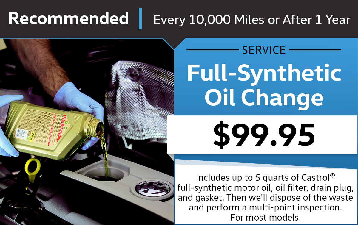 Synthetic Oil Change Service Niello Volkswagen