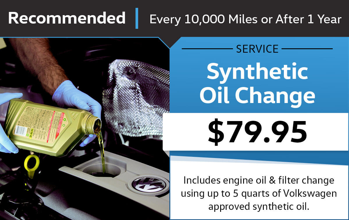 VW Synthetic Oil Change Service Special Coupon