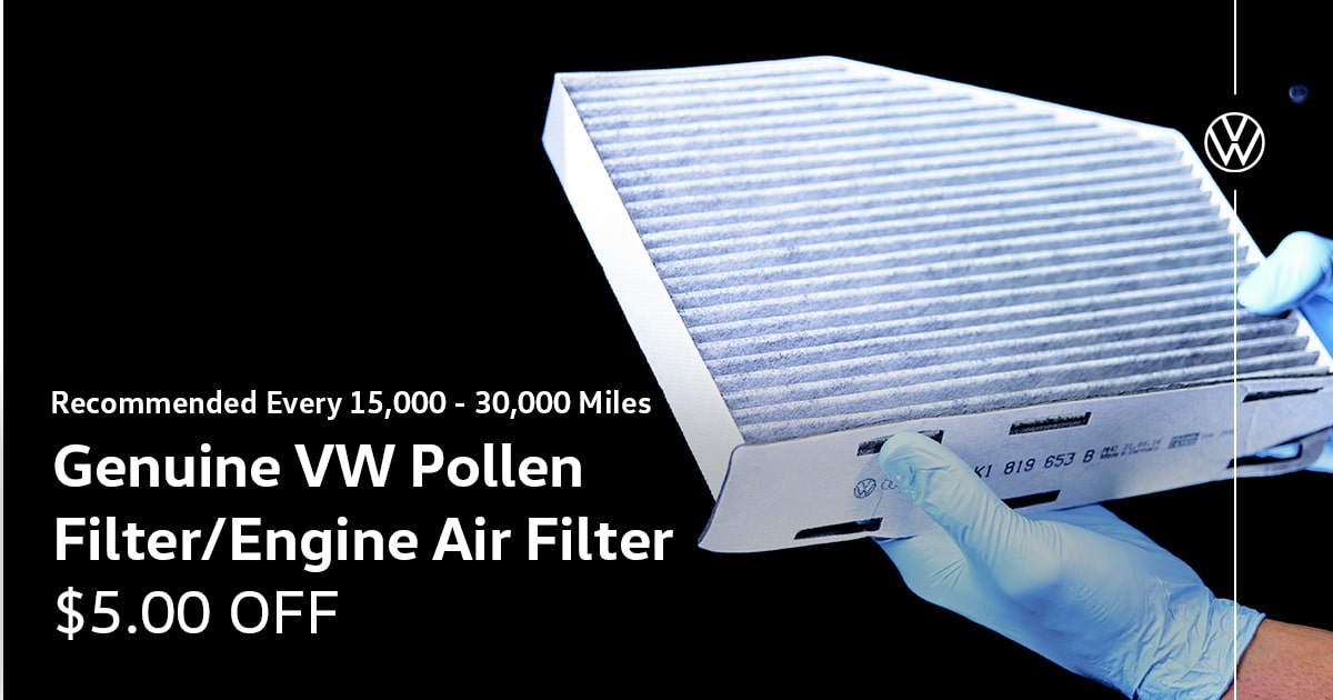 Volkswagen Genuine VW Pollen Filter/Engine Air Filter Service Special Coupon
