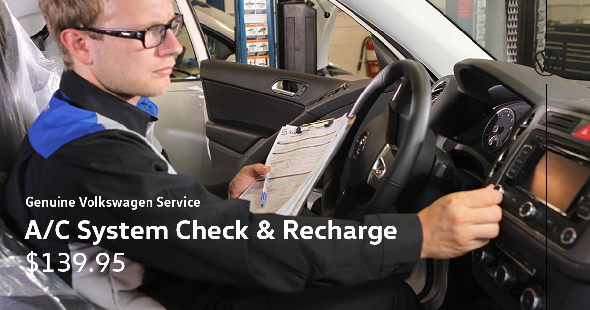 Volkswagen A/C System Check and Recharge Service Special Coupon Volkswagen A/C System Check and Recharge Service Special Coupon