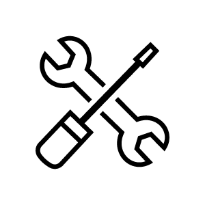 Tools icon - Wrench and screwdriver crossed