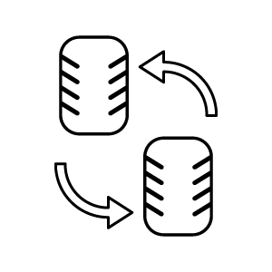 Tire Balancing and Rotation Icon