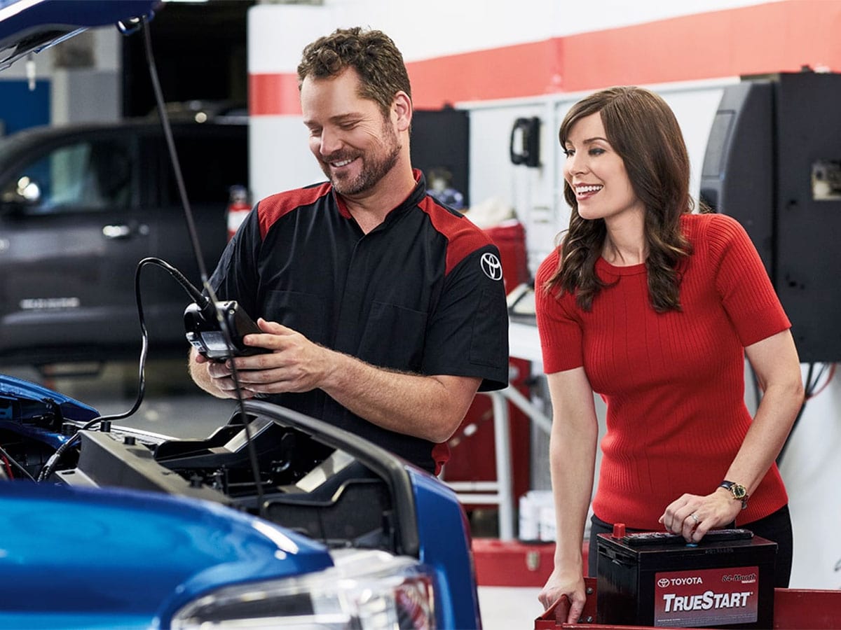 Toyota Car Battery Inspection and Diagnostic Check